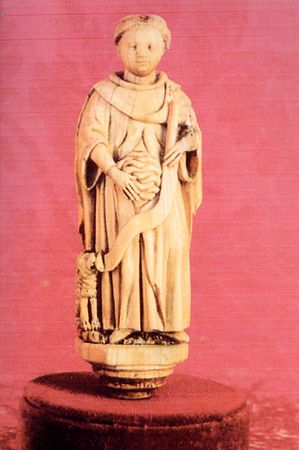 Statuette en ivoire de Saint Mammès