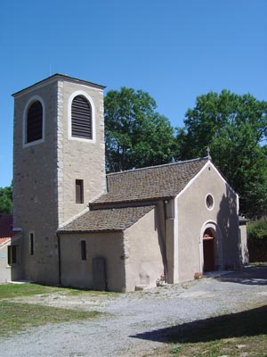 Vue de l'église de Mercoeur